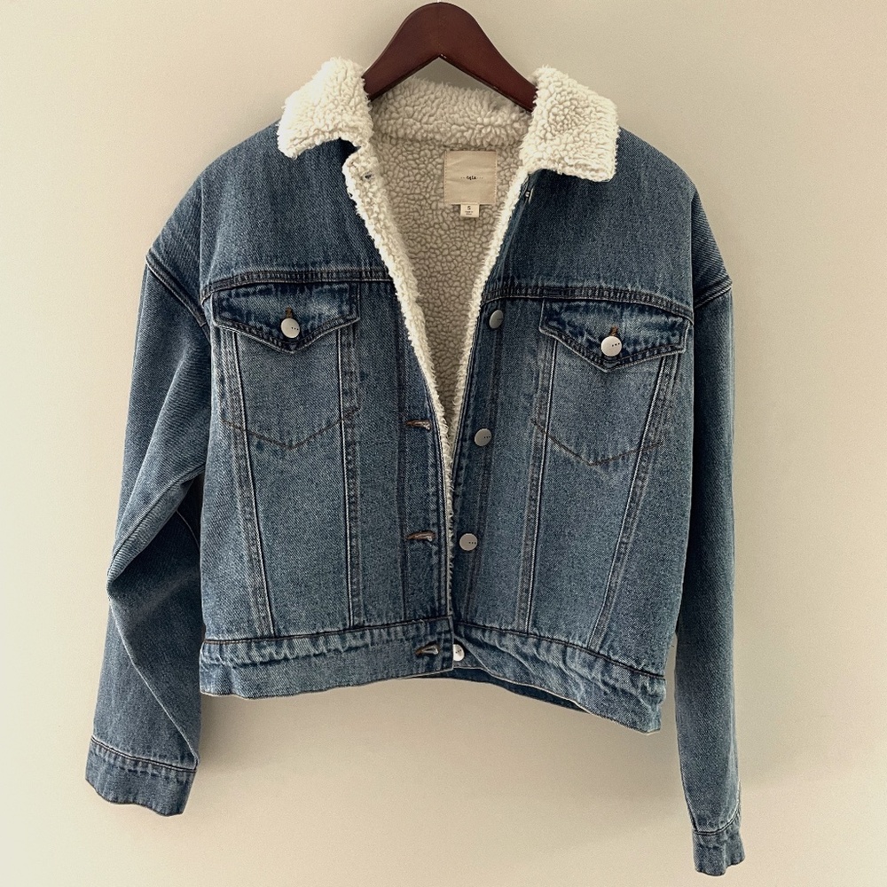 COPY - Sherpa Lined Denim Jacket!
